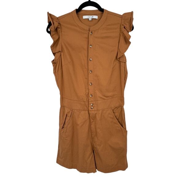 Joe's Jeans romper Emilia flutter sleeve brown size Small S - Picture 2 of 6